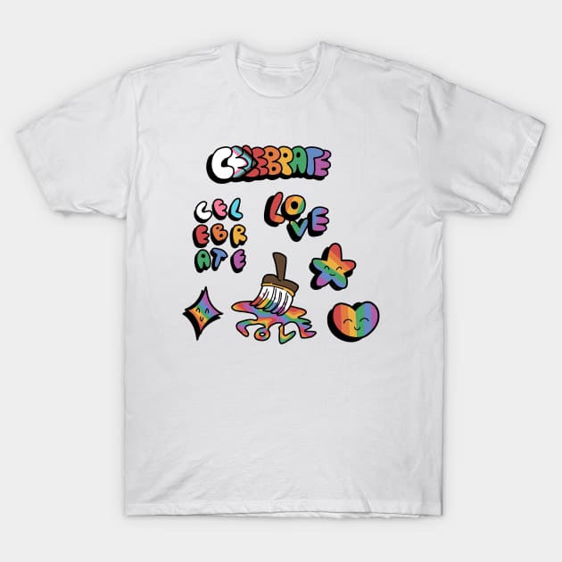 Pride Stickers 2023 T-Shirt by Isaac Smith Art